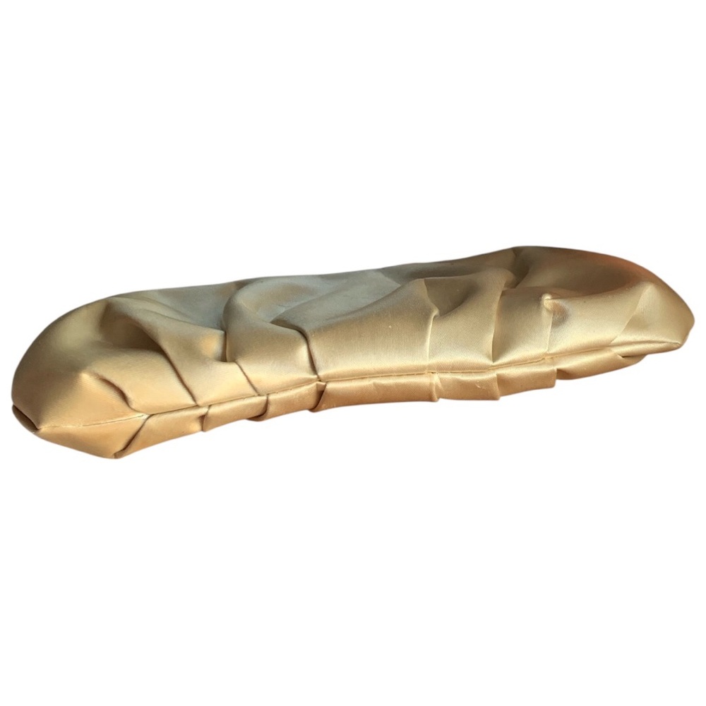Lulu Townsend Satin Cream Clutch with Gold Chain - Picture 6 of 16
